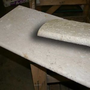 LIGHT TRAVERTINE BRUSHED BULLNOSE